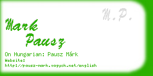 mark pausz business card